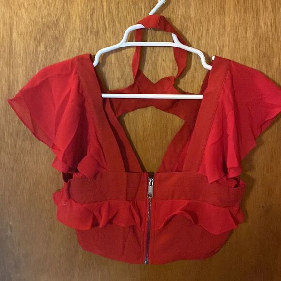 Nasty gal cropped top ruffle - Picture 2 of 2